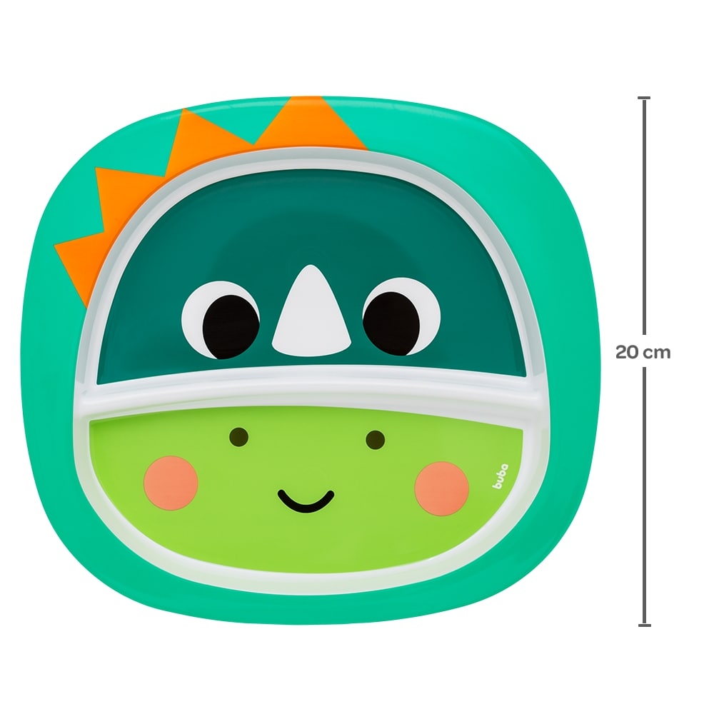 Kit Refeição Prato Raso, Bowl e Copo Buba Zoo Dino - Buba
