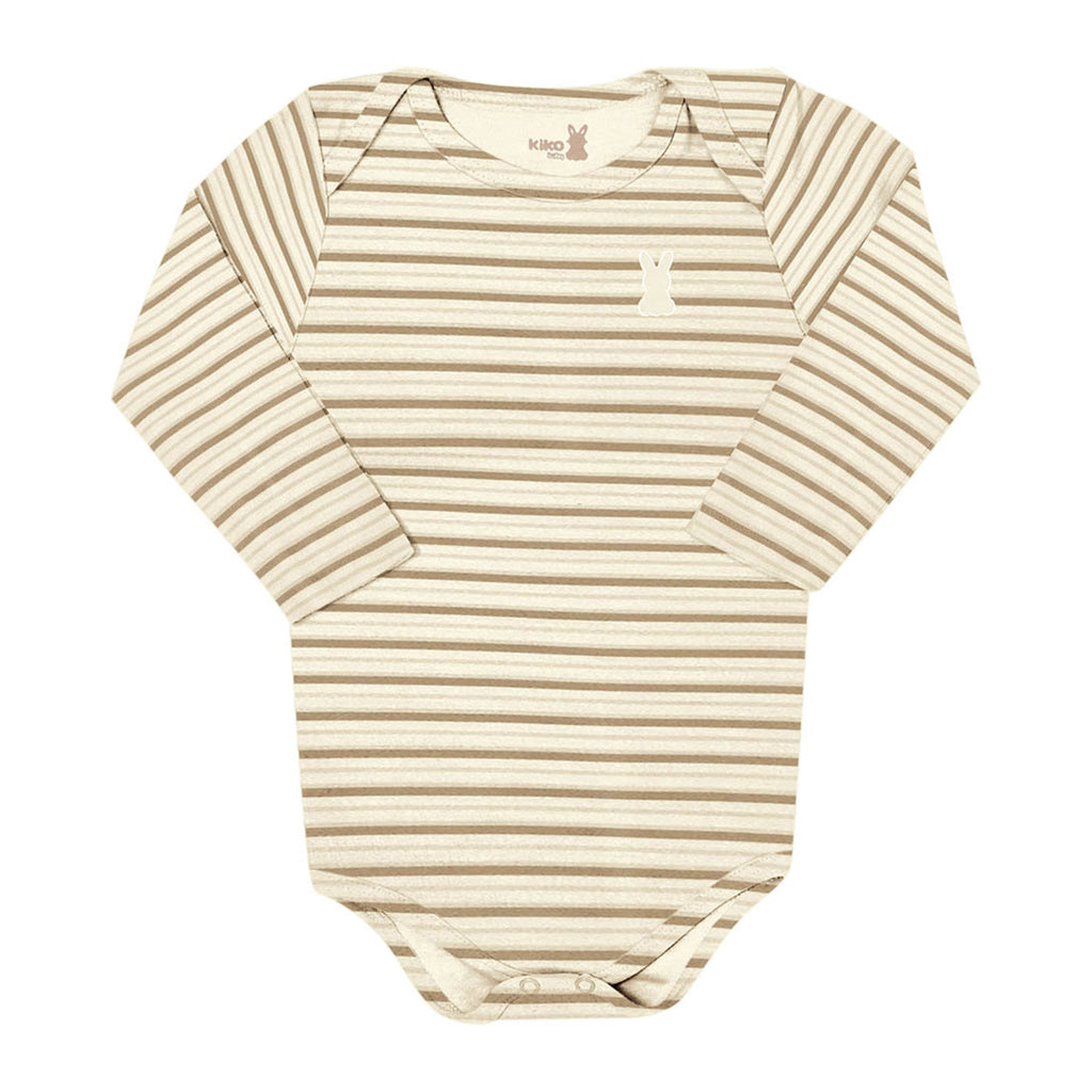 Body Manga Longa Bebê Menino Listrado - Kiko Baby