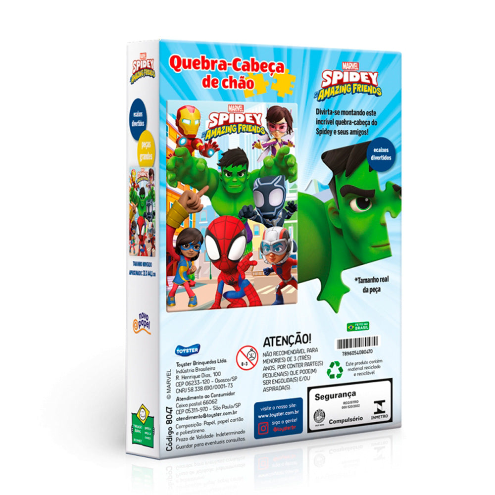 Quebra-Cabeça de Chão Vingadores Grandinho 28 Peças - Toyster