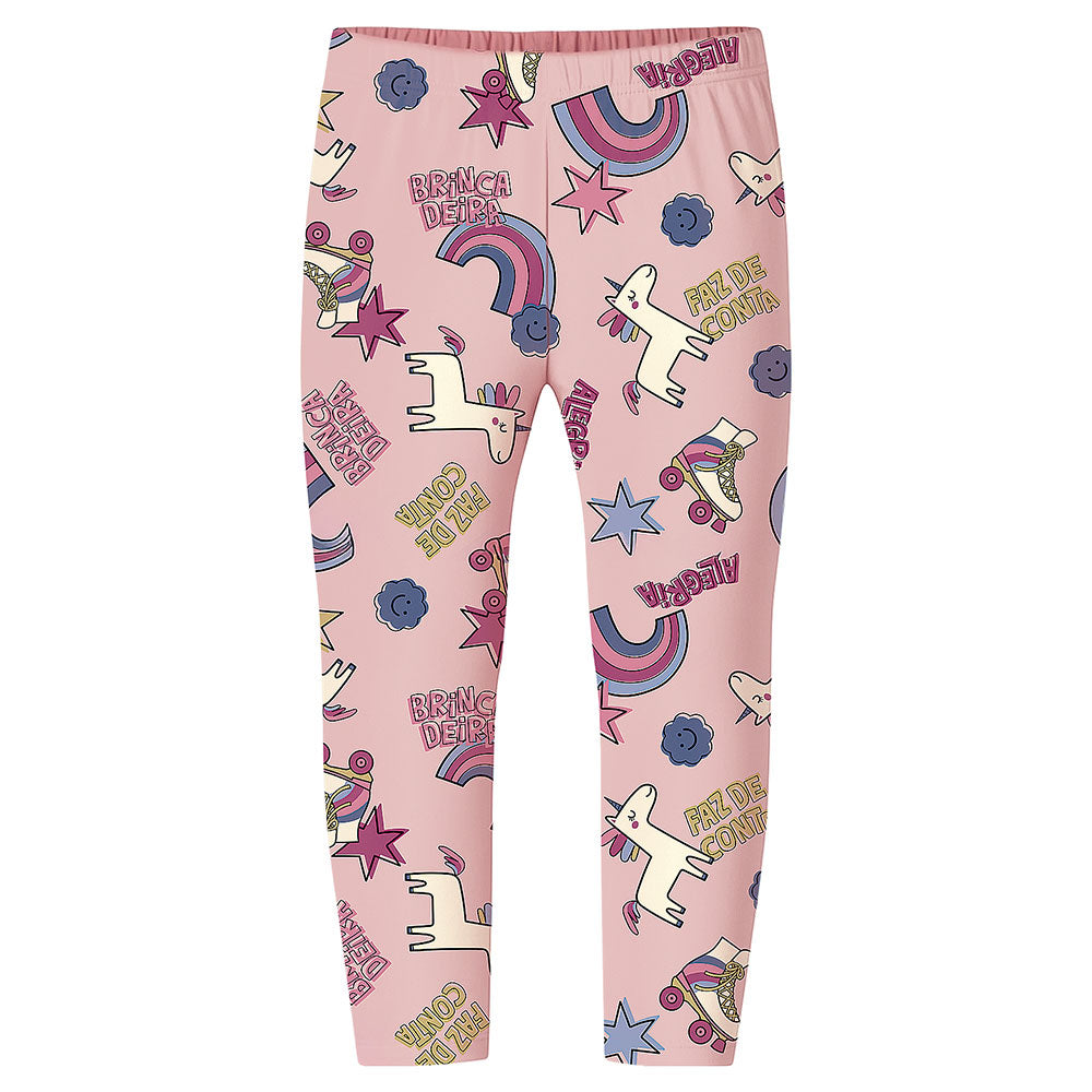 Calça Legging Moletom Peluciado Unicórnio - Malwee Kids