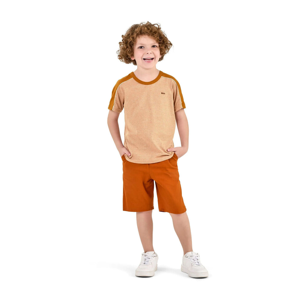 Camiseta Curta Infantil Menino Meia Malha Botonê - Elian