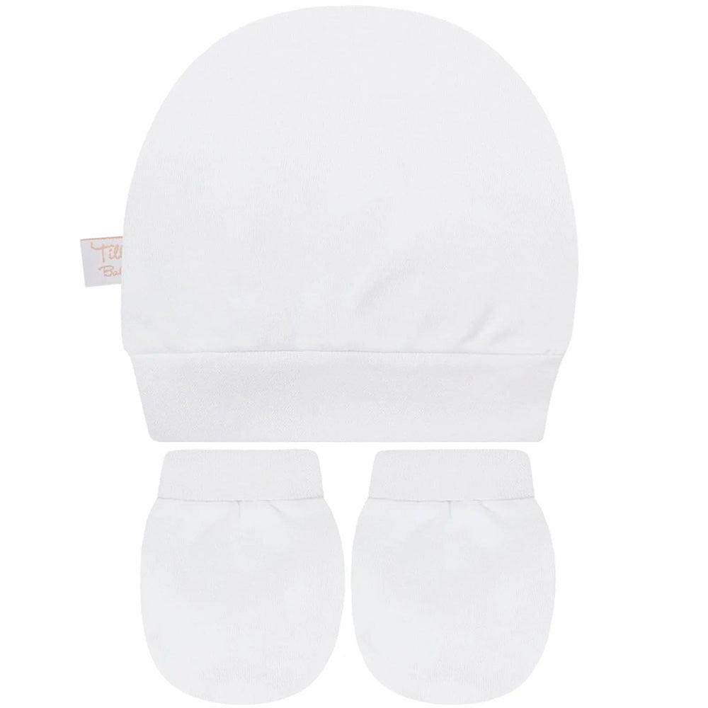 Kit Touca e Luva Para Bebê em Suedine - Tilly Baby