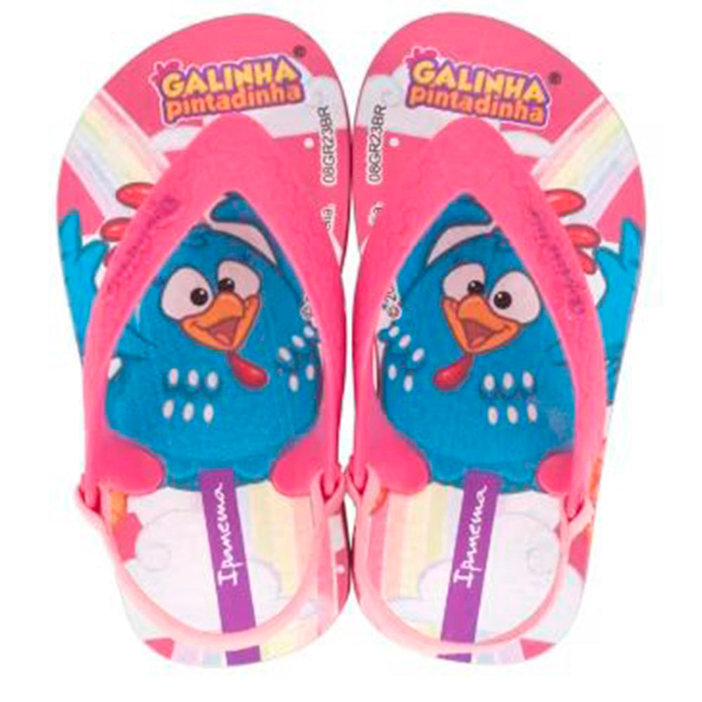 Chinelo de Dedo Menina Baby Galinha Pintadinha Rosa - Ipanema