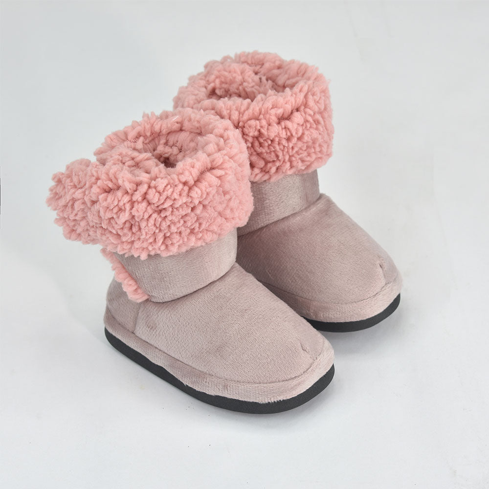 Pantufa Botinha Bebê Rosa Sola Emborrachada - Ferpa
