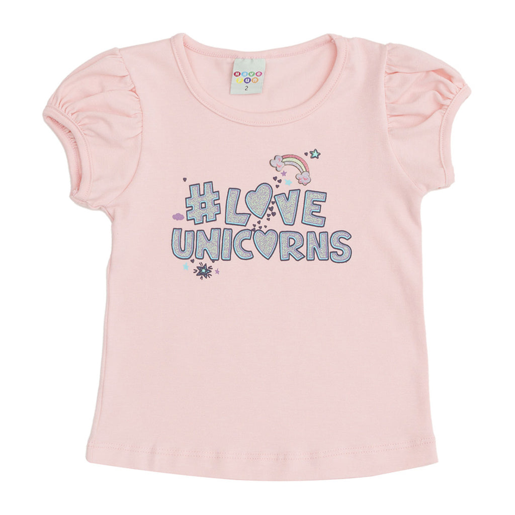 Blusa Infantil Menina #Love Unicors - Have Fun