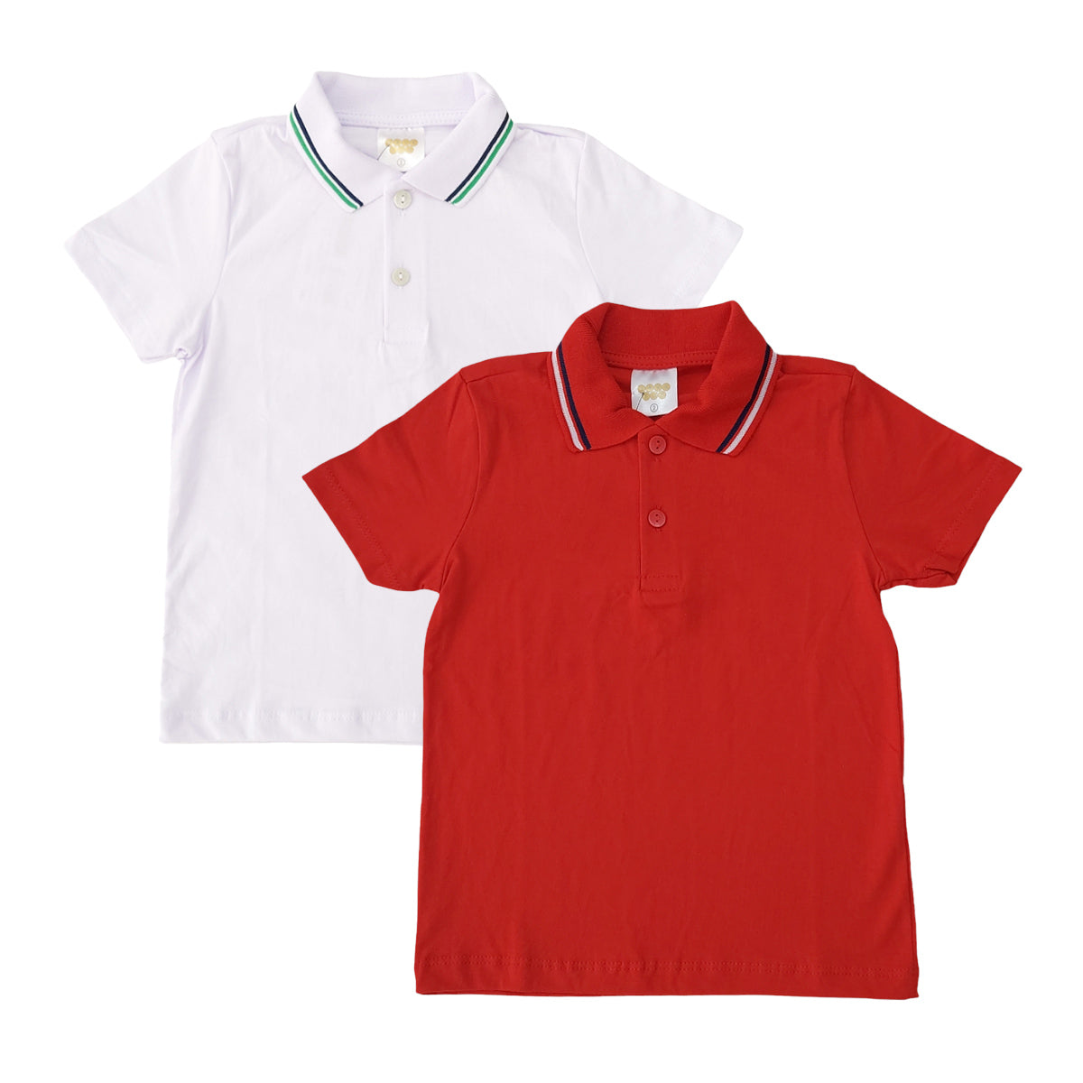 Camisa Polo Básica Com Gola Listrada Meia Malha - Have Fun