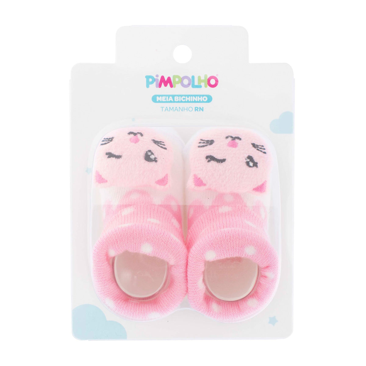 Meia Bichinho Bebê Menina RN Gato - Pimpolho