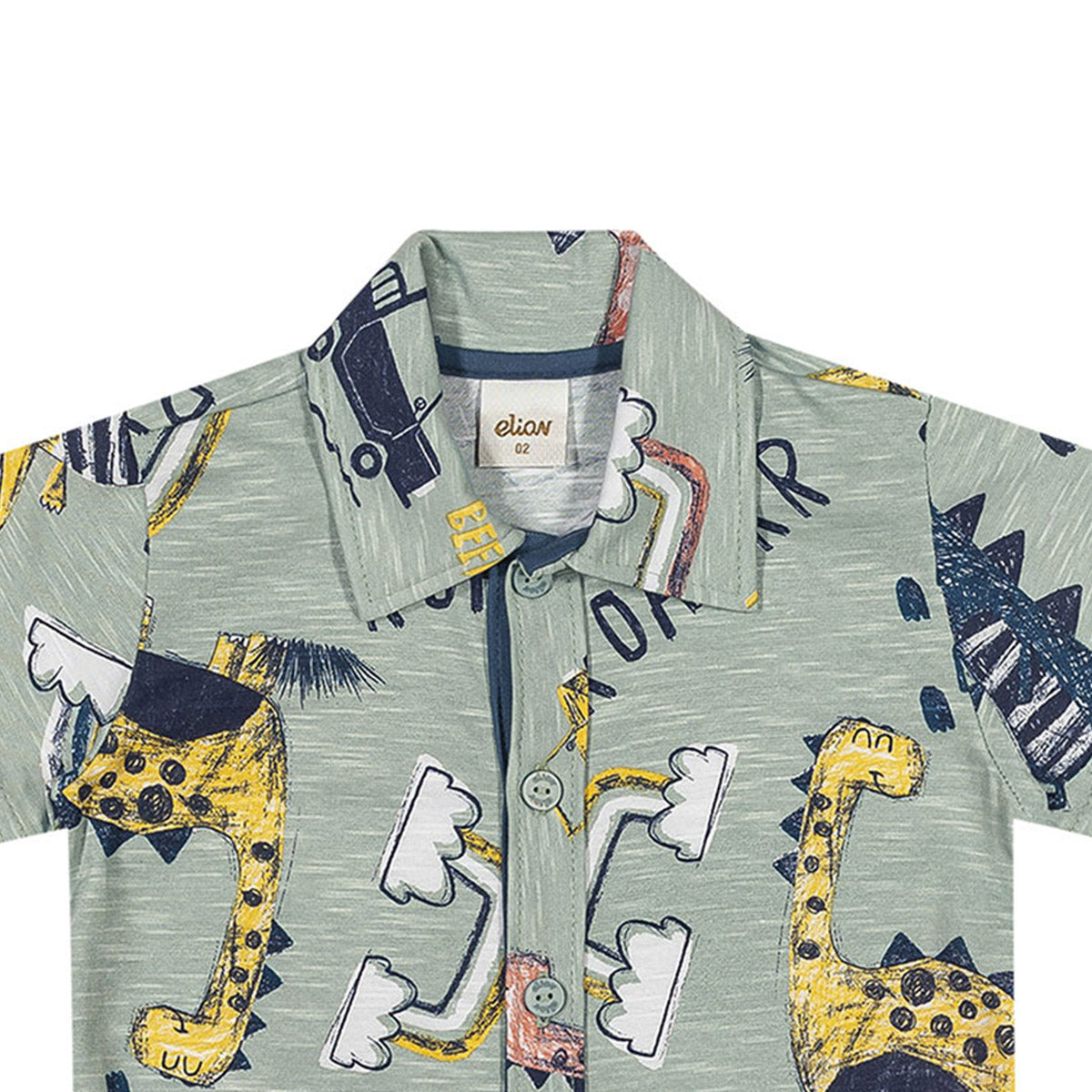 Camisa Infantil Menino em Malha Flamê Dinos - Elian