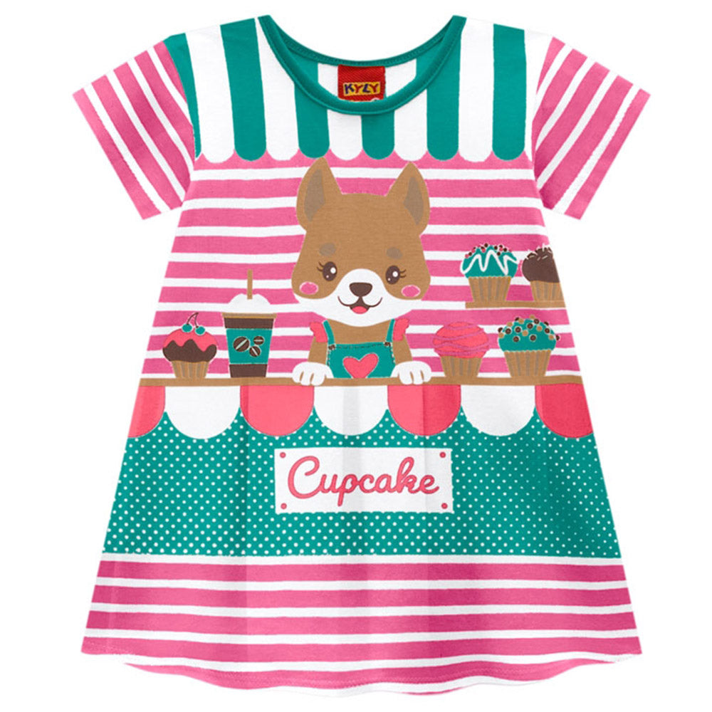 Vestido Infantil Ursinha Cupcake - Kyly
