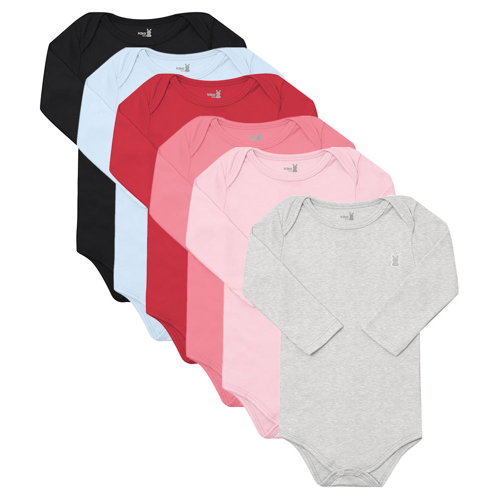 Body Manga Longa Bebê Unissex Em Suedine - Kiko Baby