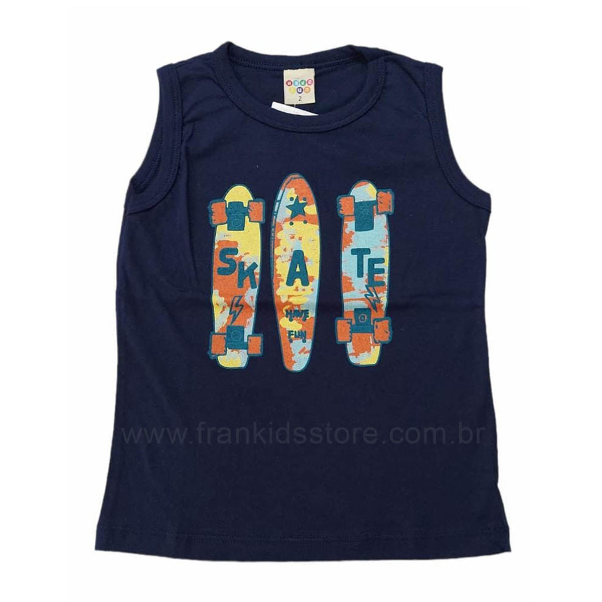 Regata Meia Malha Skate Marinho - Have Fun