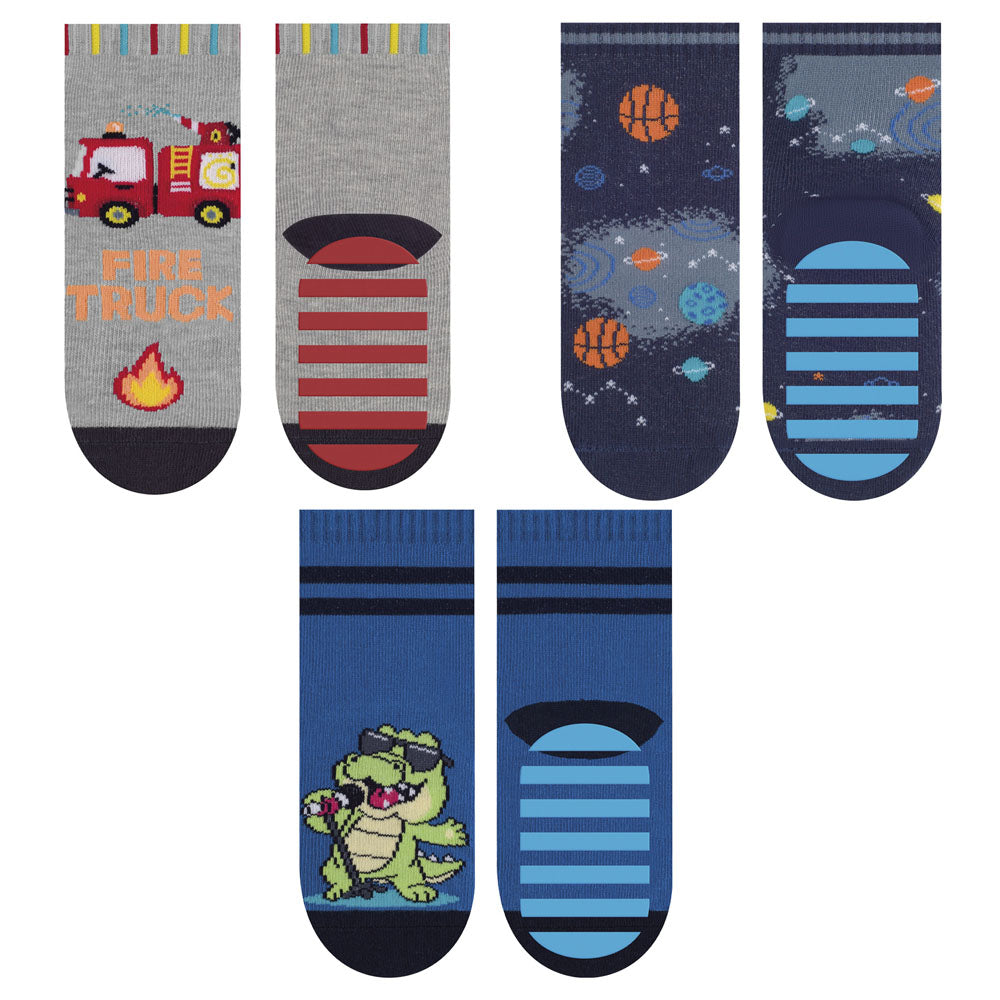 Meia Antiderrapante Bebê Menino Estampada - Selene