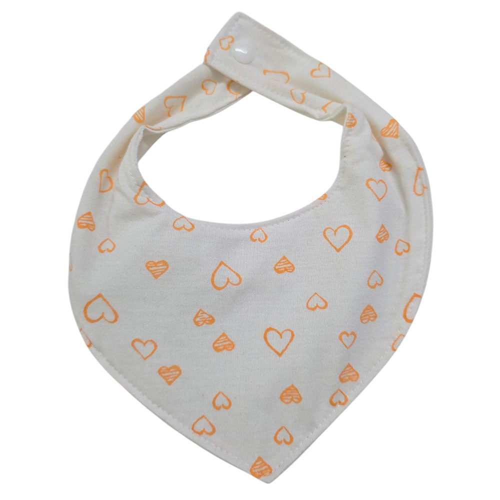 Babador Bandana Impermeável Bebê Off Corações