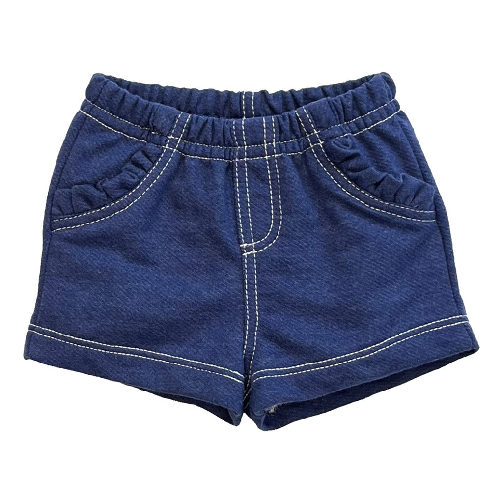 Short Moletinho Jeans Bebê Menina - Tilly Baby