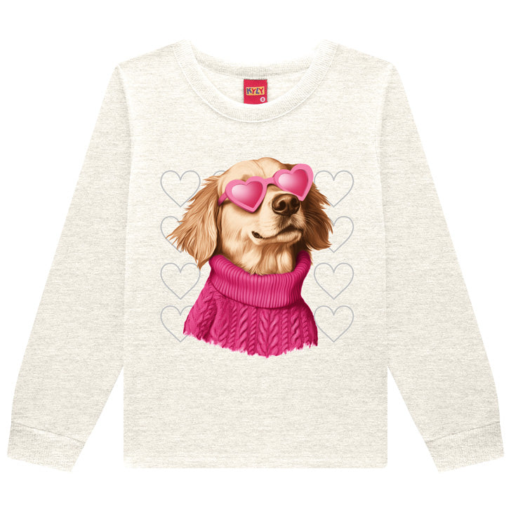 Conjunto Infantil Menina Moletom Peluciado Love Dog - Kyly