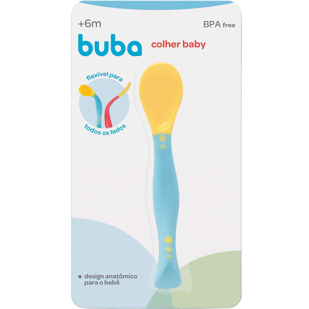 Colher Flexível Baby (6+ Meses) - Buba