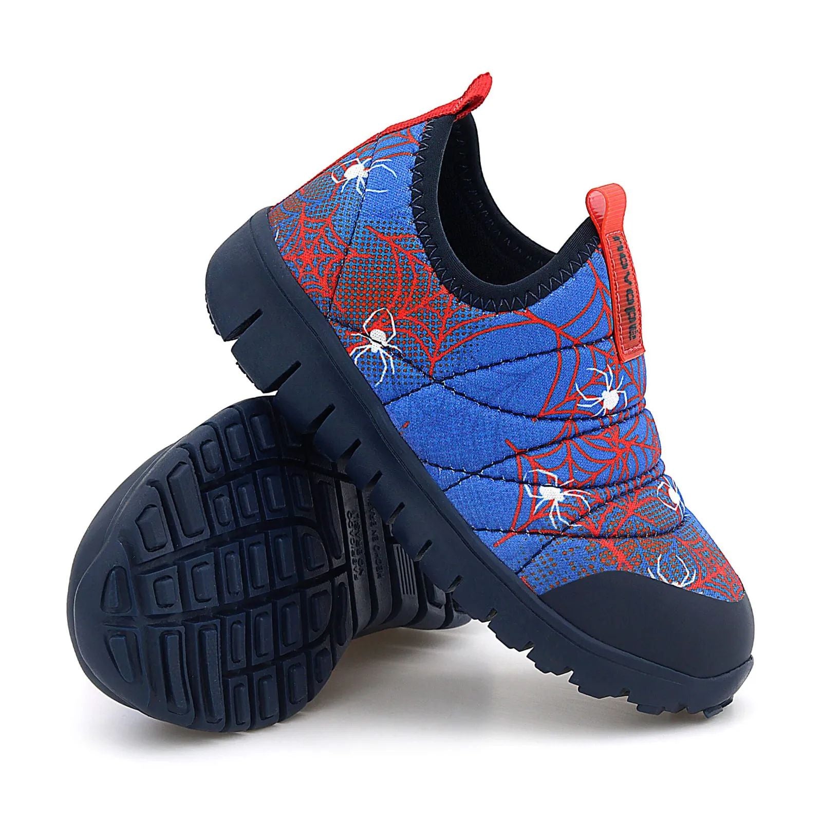 Tênis Infantil Super Flexível Aranha Teia Azul - Novopé