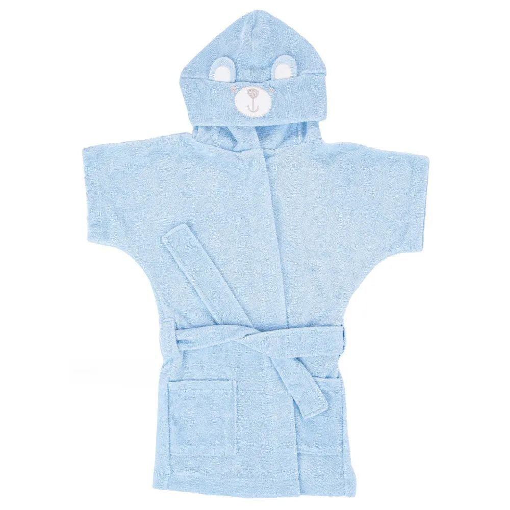 Roupão Bebê e Infantil Menino C/ Capuz Ursinho - Everly
