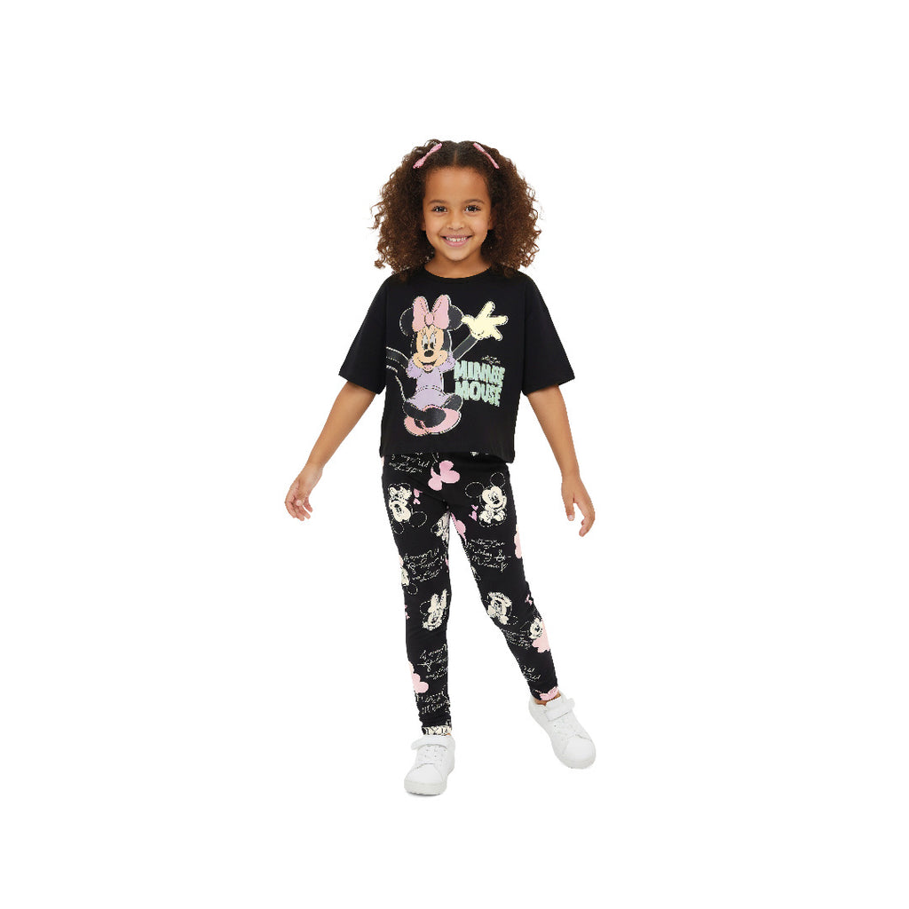 Calça Legging Infantil em Cotton Minnie - Malwee Kids