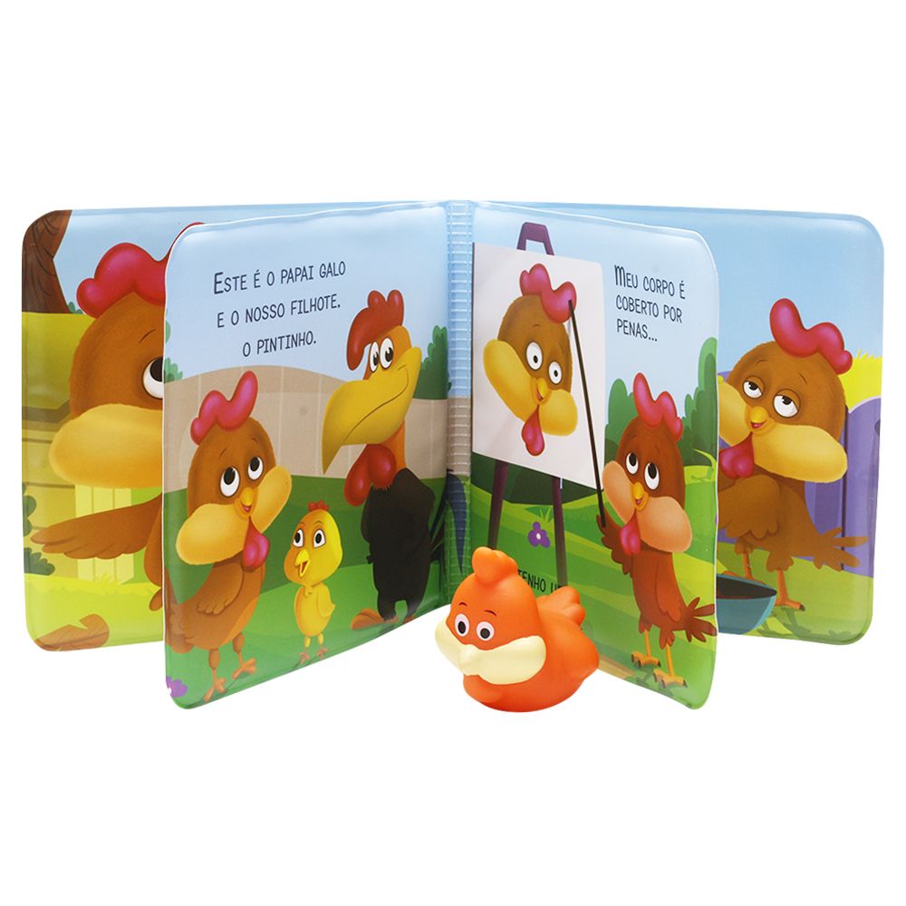 Livro de Banho Amiguinhos Luminosos Galinha - Todolivro