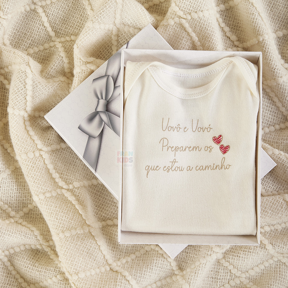 Body Manga Longa Bebê Unissex Vovô e Vóvó Estou a Caminho - Kiko Baby