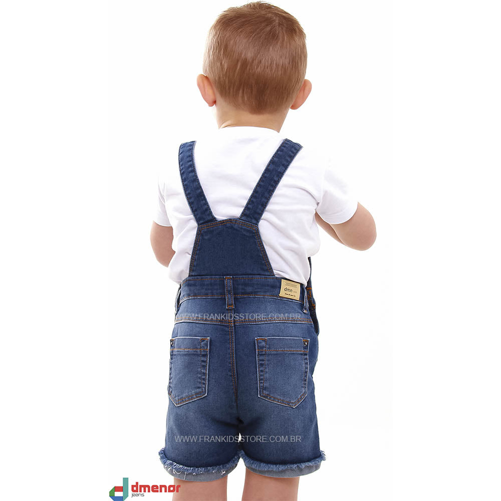 Jardineira Jeans Infantil Menino - Dmenor