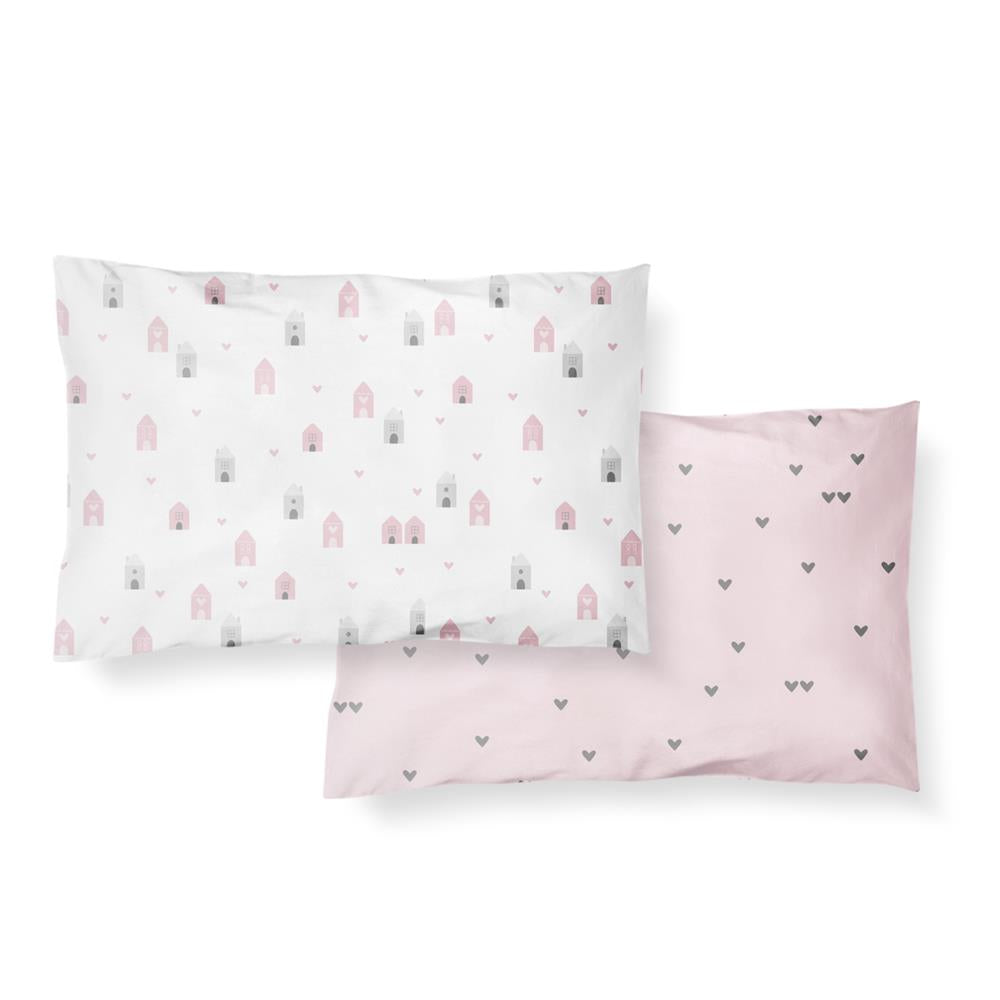 Kit de Fronha Travesseiro C/ Furos 31x22CM Casinha - Papi