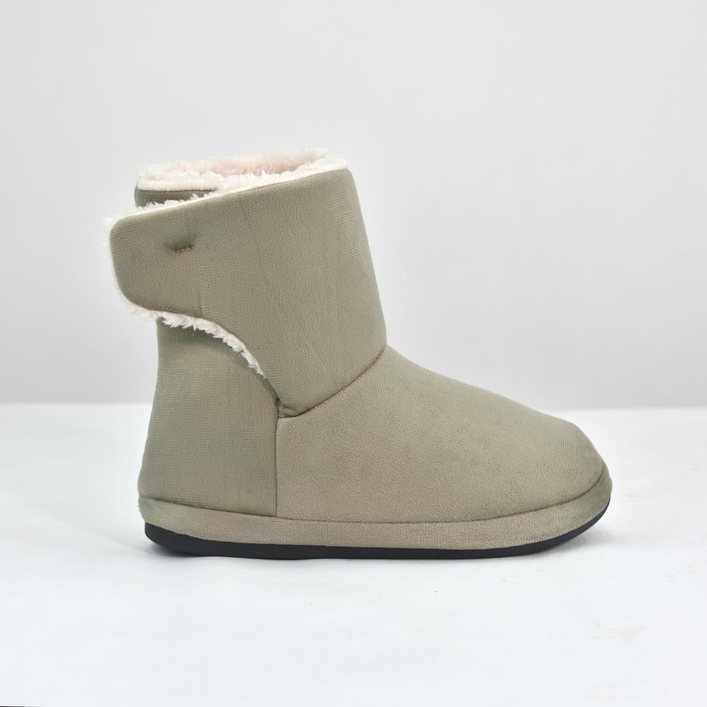 Pantufa Botinha Infantil Bege Sola Emborrachada - Ferpa