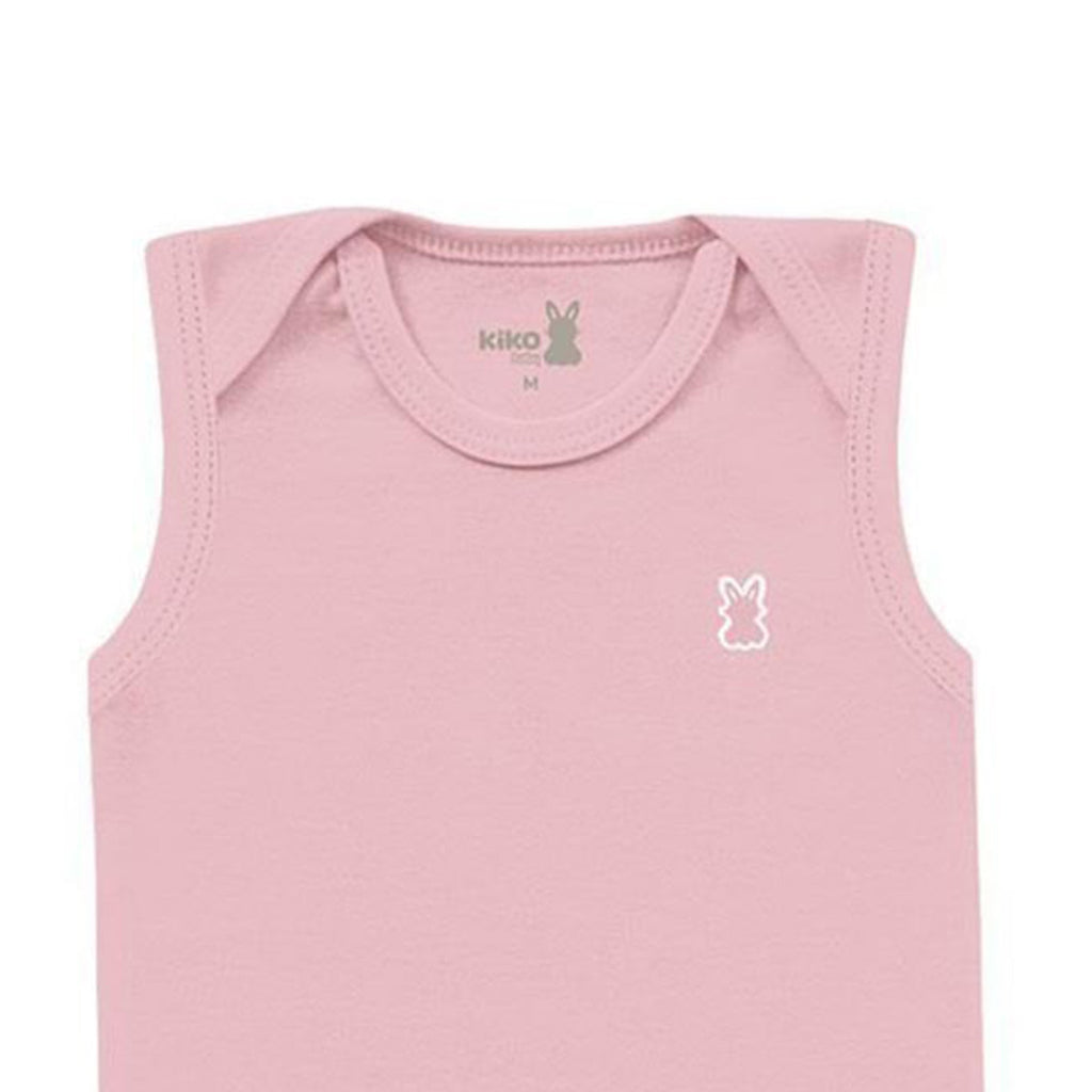 Body Regata Bebê Menina Suedine Liso - Kiko Baby