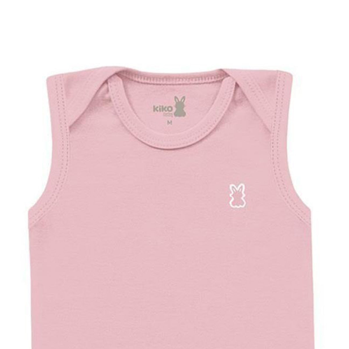 Body Regata Bebê Menina Suedine Liso - Kiko Baby