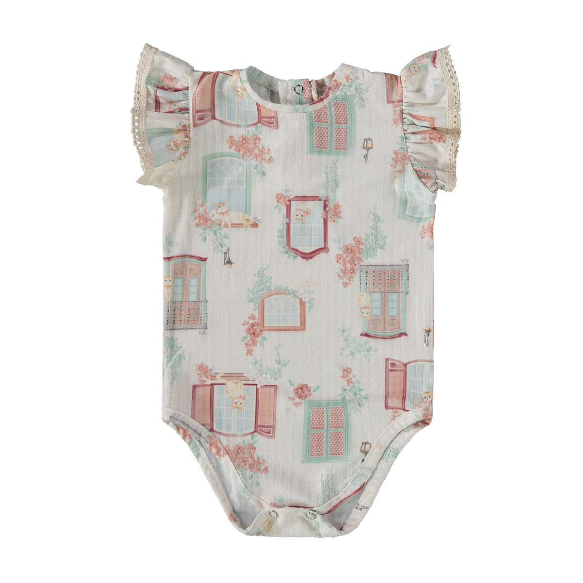 Conjunto Bebê Salopete e Body Jacquard Estampado - Kiki Xodó