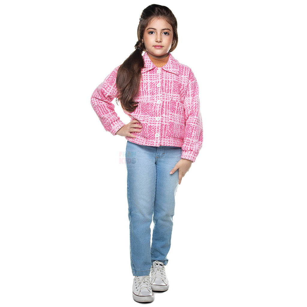 Casaco Infantil Menina Xadrez em Soft - Have Fun