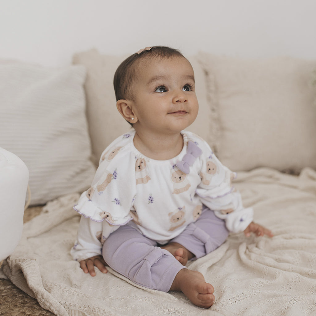 Conjunto Bebê Body Manga Longa e Calça Ursinha - Tilly Baby