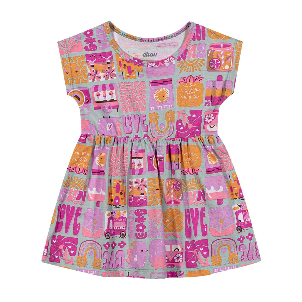 Vestido Bebê Menina Verão Estampado - Elian