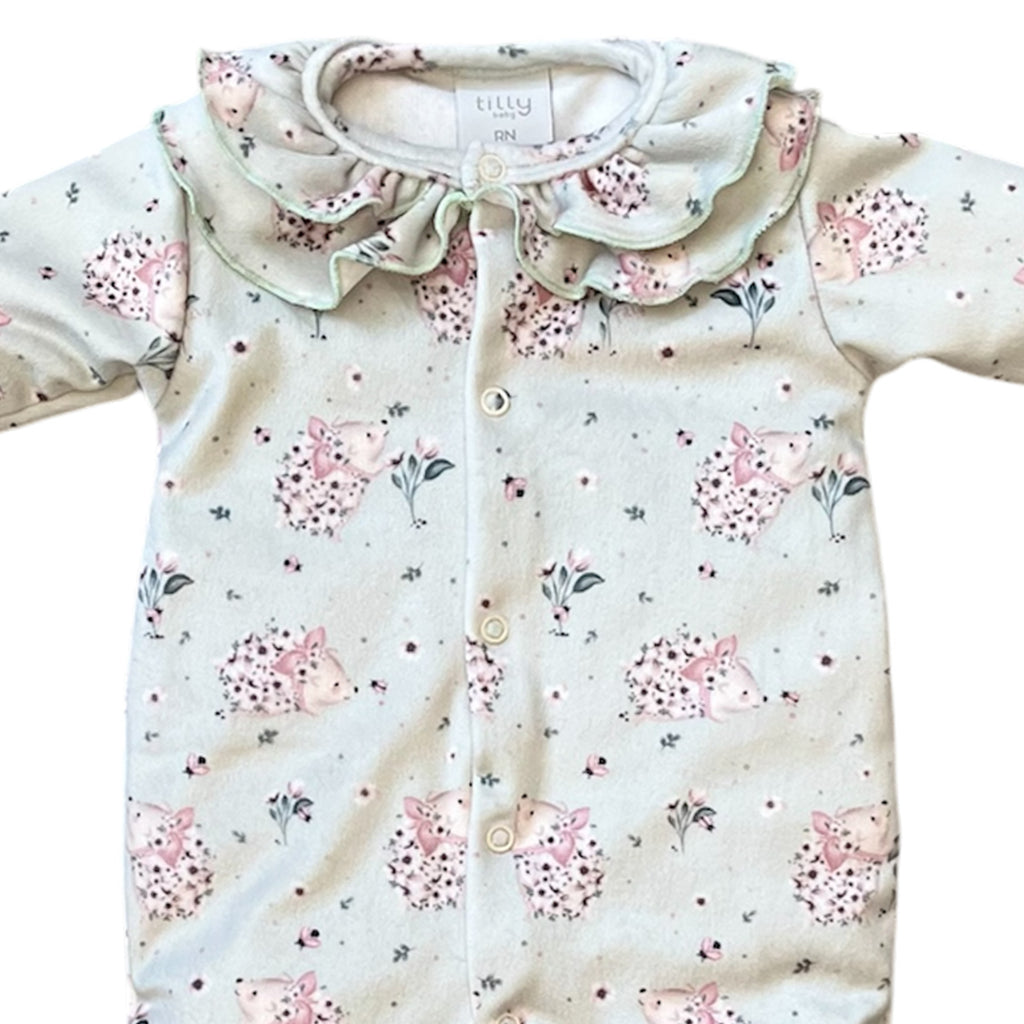 Macacão Plush Bebê Menina Porco Espinho - Tilly Baby