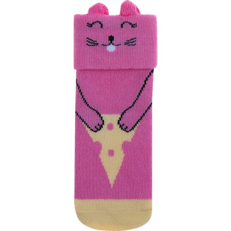 Kit 2 Pares Meia Lúdica 16-20 Bebê Menina Gato - Pimpolho