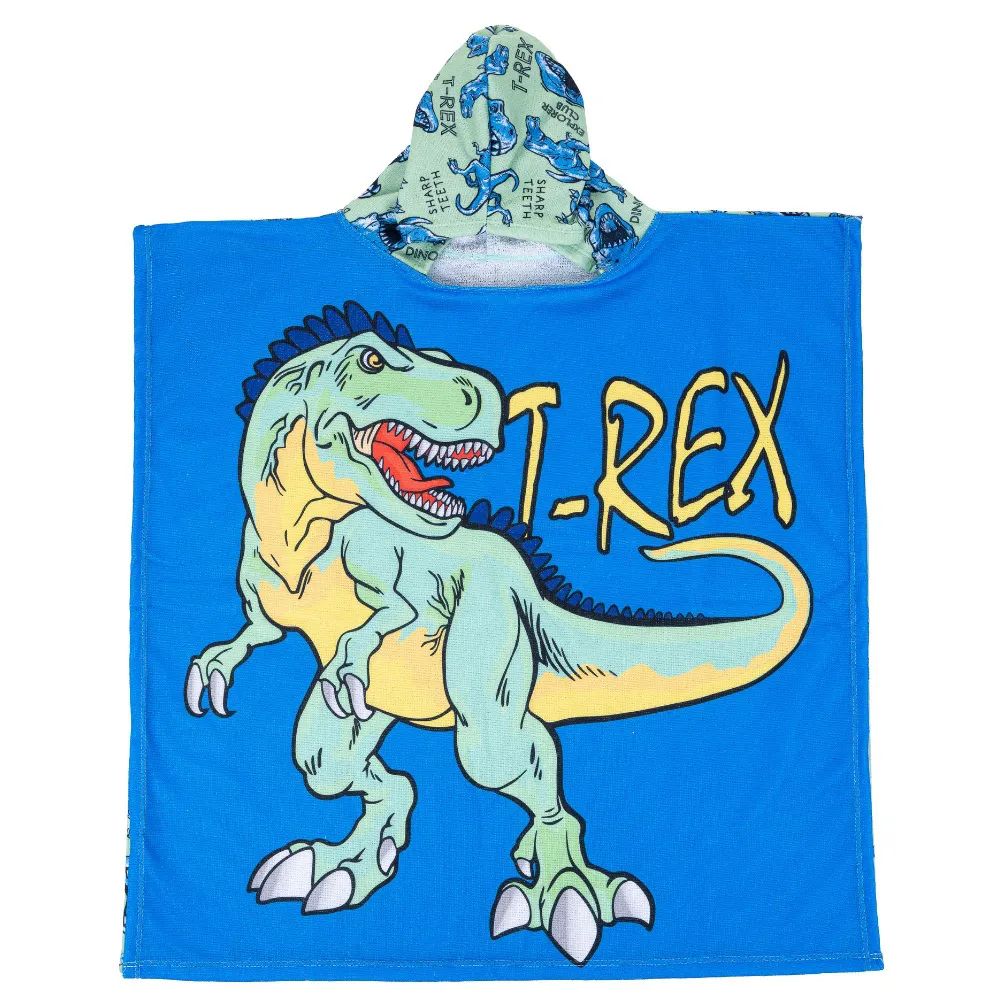 Toalha Poncho Infantil Menino Dinossauro - Everly