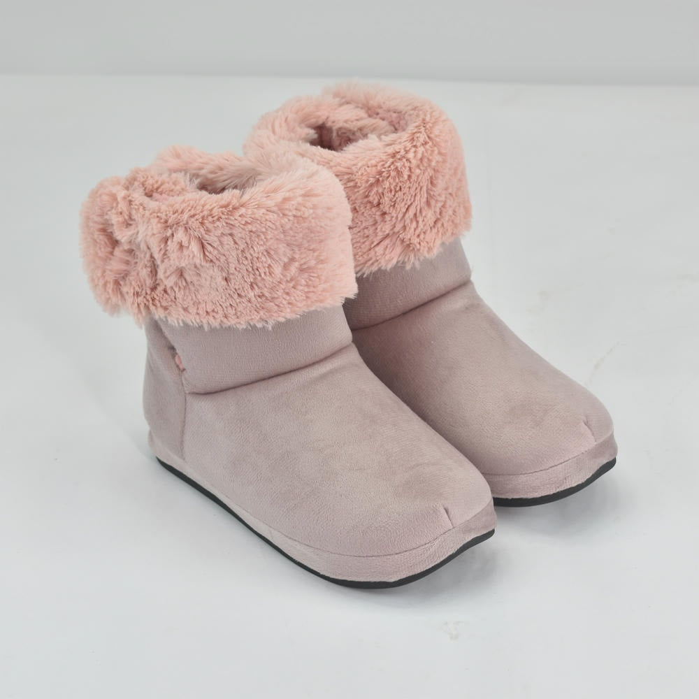 Pantufa Botinha Infantil Rosa Sola Emborrachada - Ferpa