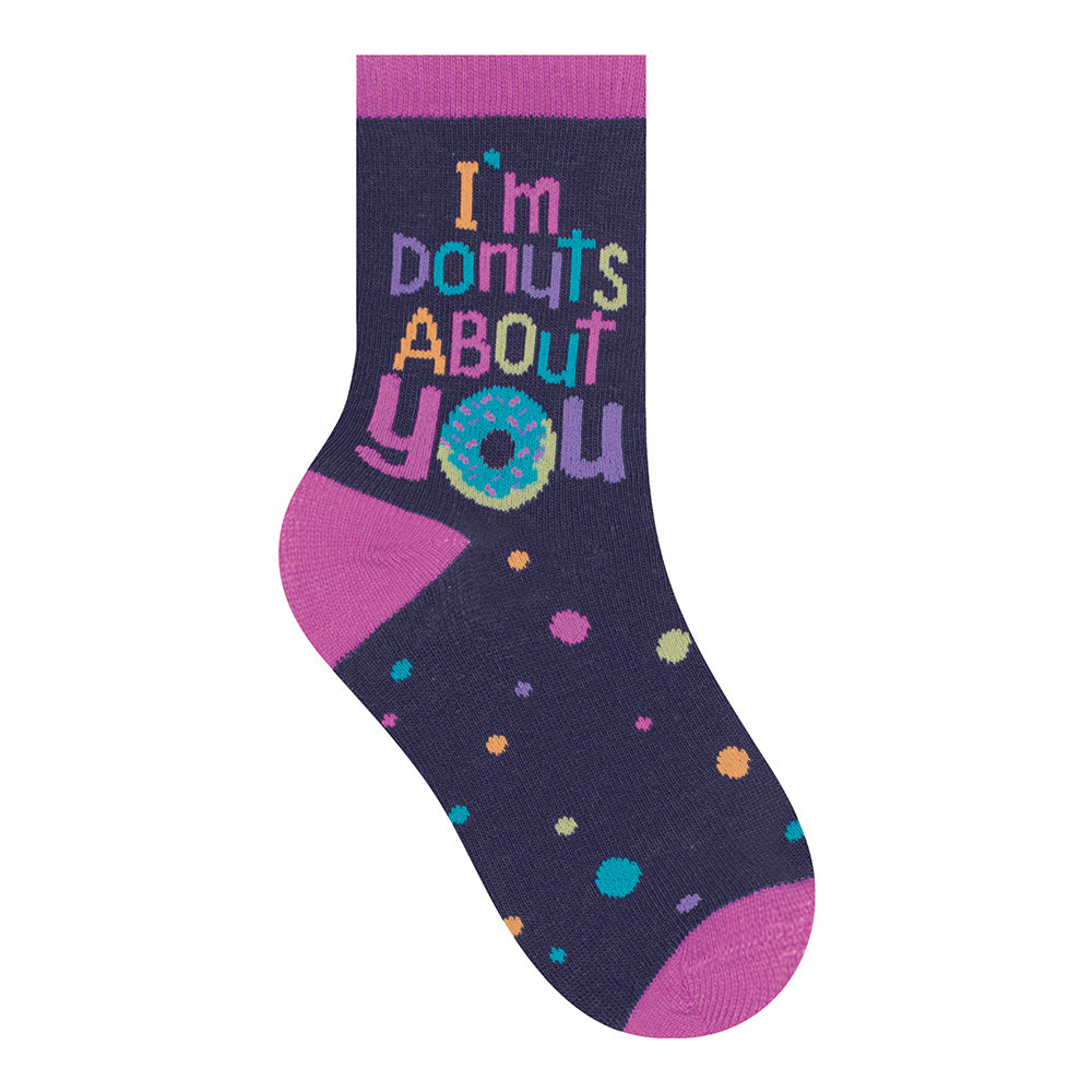 Kit 3 Pares Meia Cano Médio Infantil Menina Donuts - Selene