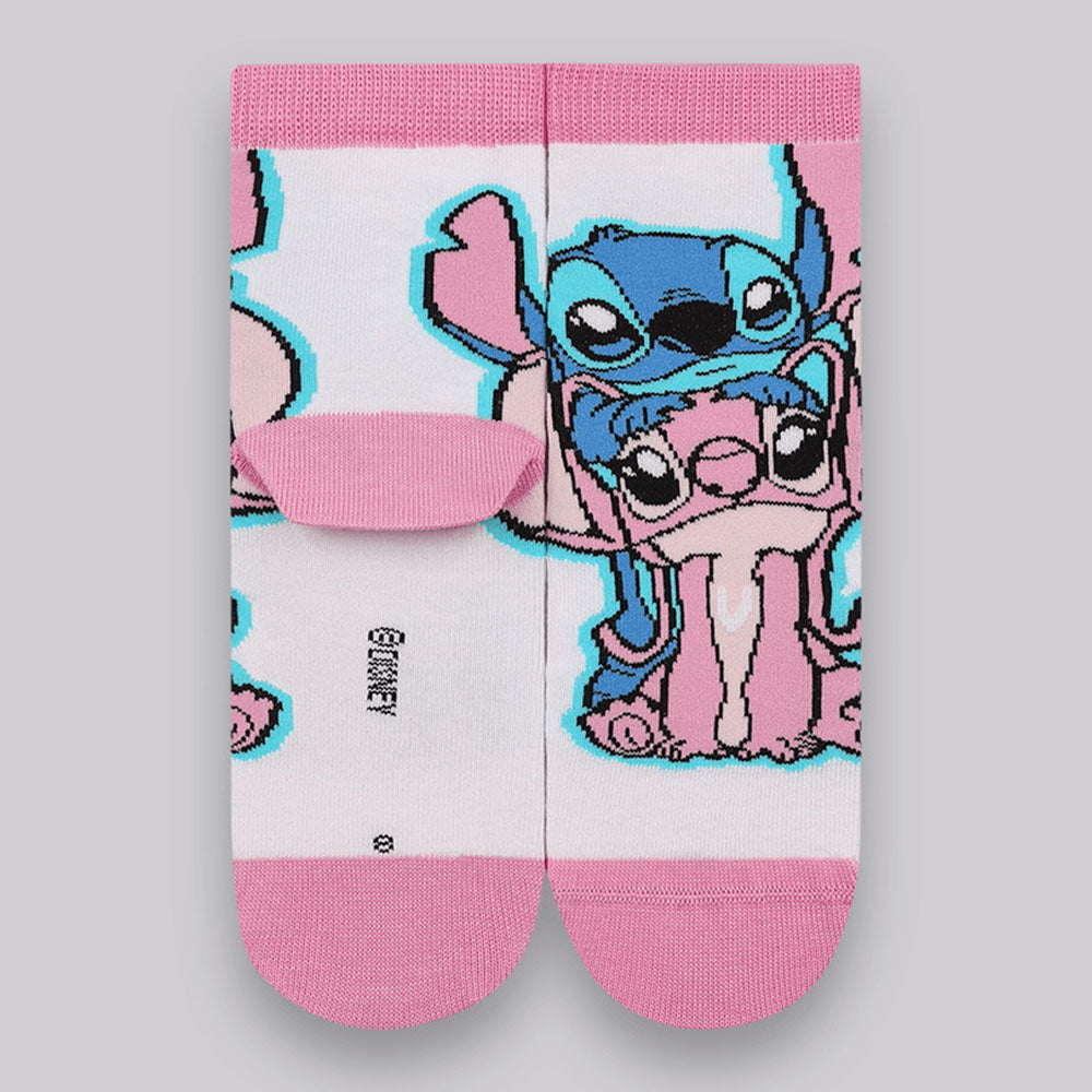 Meia Cano Médio Infantil Disney Stitch e Angel - Lupo