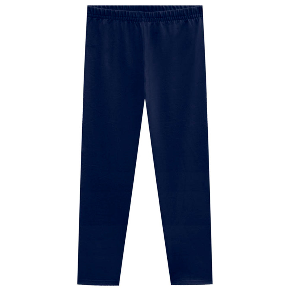 Calça Legging Infantil Básica em Cotton Marinho - Kyly