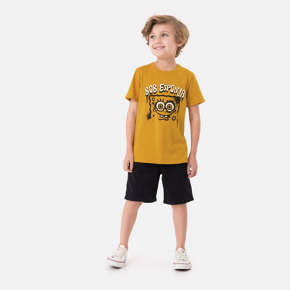Camiseta Infantil Menino Bob Esponja - Malwee Kids