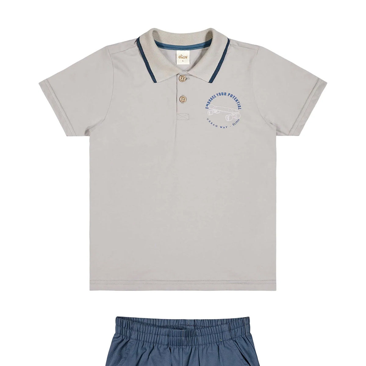 Conjunto Infantil Menino Camisa Polo e Bermuda - Elian
