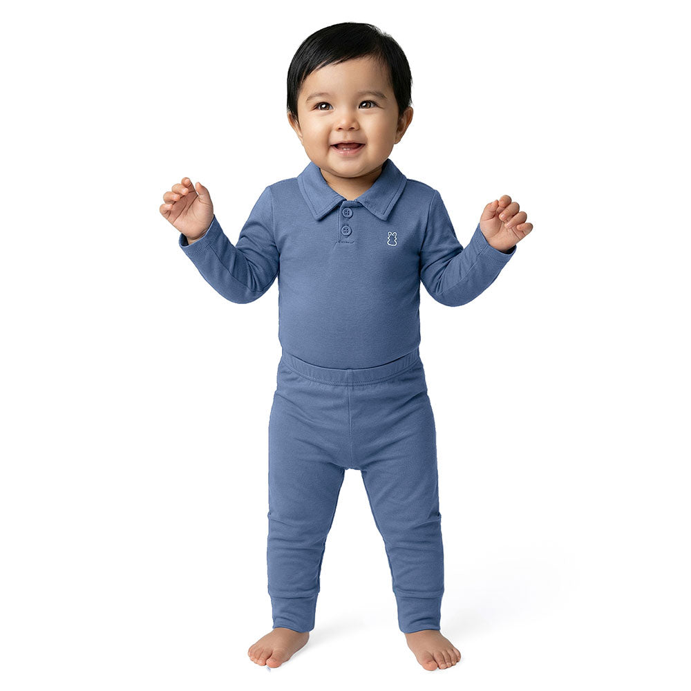 Calça / Mijão Vira Pé Bebê Liso Em Suedine - Kiko Baby