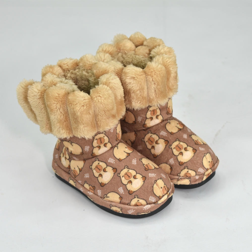 Pantufa Botinha Bebê Capivara Sola Emborrachada - Ferpa