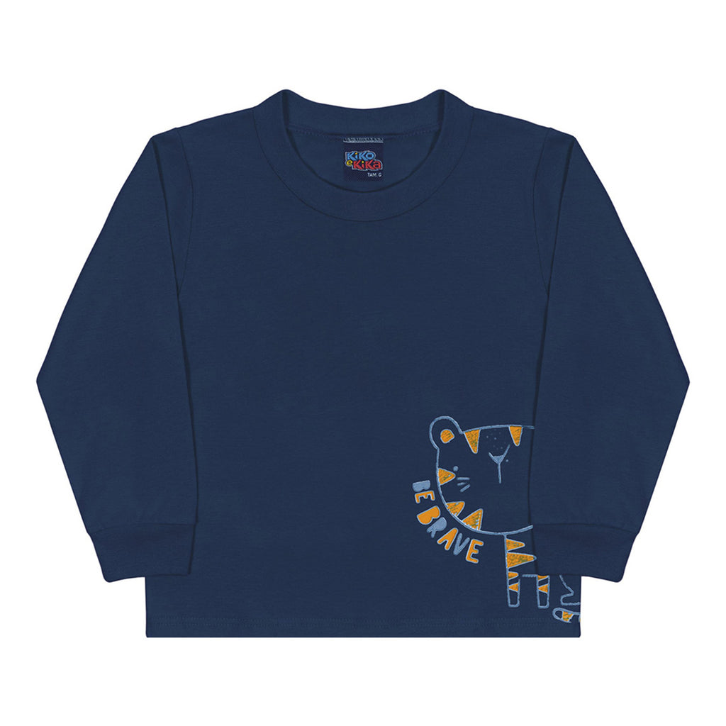 Camiseta Bebê Menino Manga Longa Brave - Kiko e Kika