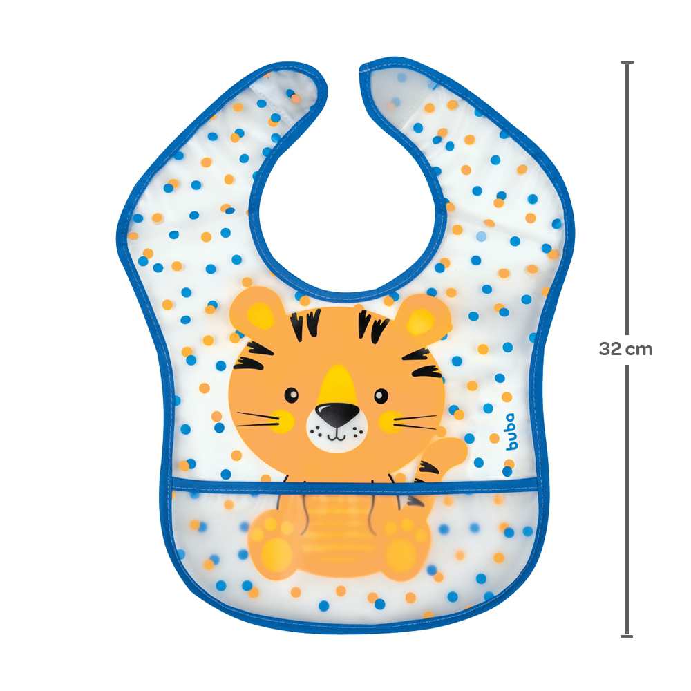 Babador Bebê Impermeável Para Alimentação Tigre - Buba