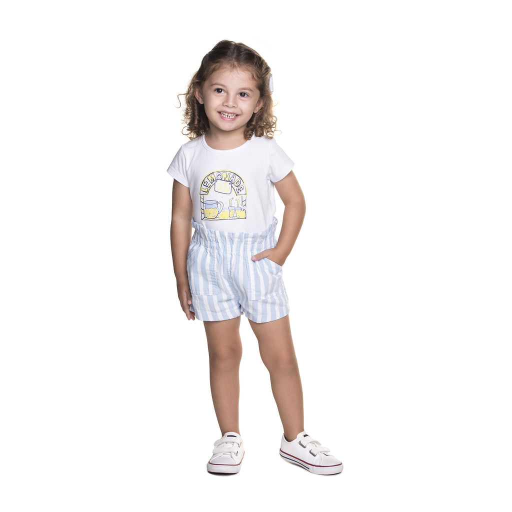 Conjunto Lemonade Blusa Cotton e Shorts Sarja Eco - Have Fun