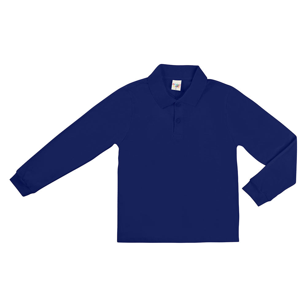 Camisa Polo Infantil Menino Meia Malha Marinho - Have Fun