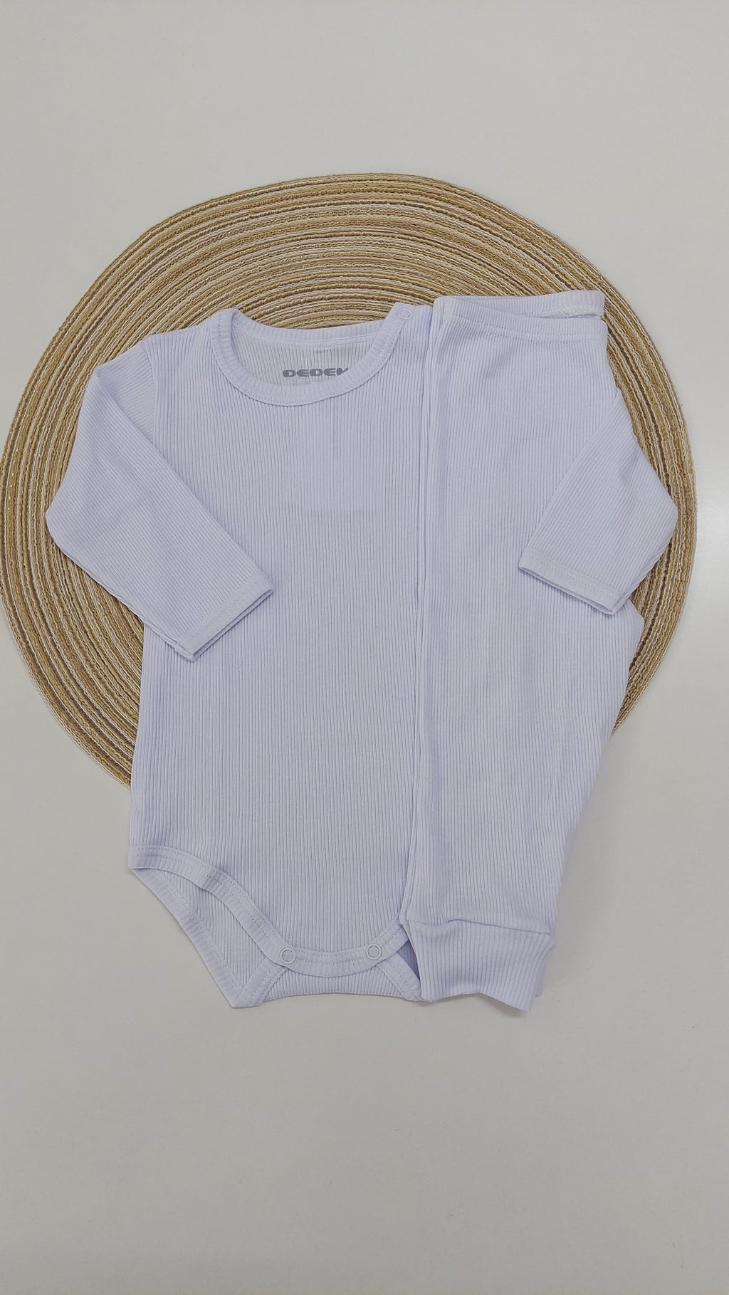 Conjunto Canelado Body e Calça Bebê - Dedeka